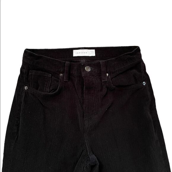 TOPSHOP Black Corduroy Pants Size 26 - Picture 2 of 6